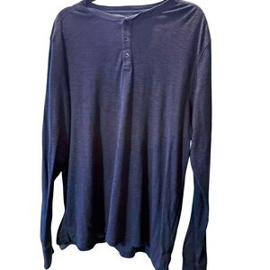 Apt. 9 Men's Dark Blue Long Sleeve Henley